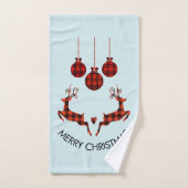 2 kerstavond rendiersprinkhaan bad handdoek (Handdoek)