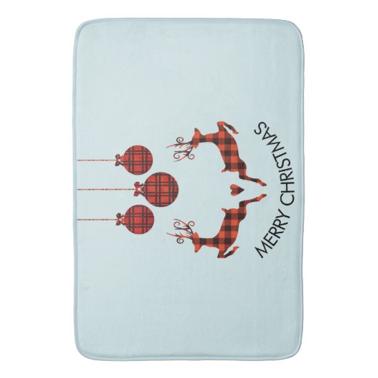 2 kerstavond rendiersprinkhaan badmat (Voorkant Verticaal)