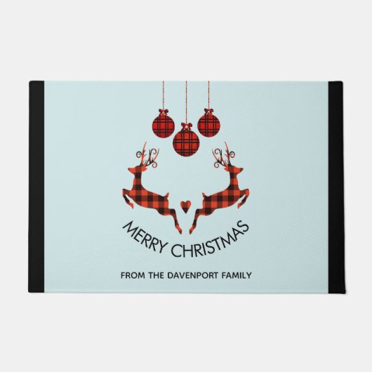 2 kerstavond rendiersprinkhaan deurmat (Voorkant)