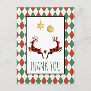 2 kerstavond — Robuust — stijlvol bedankt Briefkaart