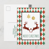 2 kerstavond roomend stijlfeestdag briefkaart (Voorkant / Achterkant)