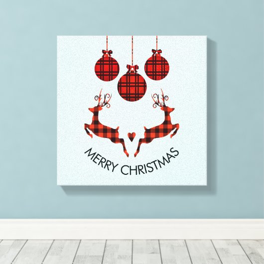 2 kerstavond schokkende stijl canvas afdruk (Insitu (Houten vloer))