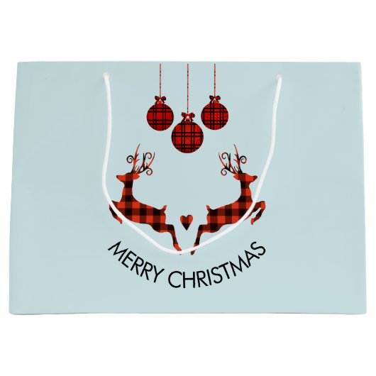 2 kerstavond schokkende stijl groot cadeauzakje (Voorkant)