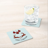 2 kerstavond schokkende stijl kartonnen onderzetters (Insitu)