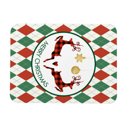 2 kerstavond schokkende stijl magneet (Horizontaal)