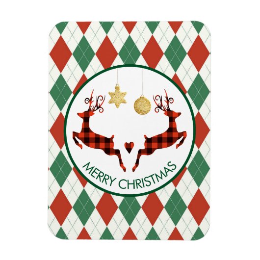 2 kerstavond schokkende stijl magneet (Verticaal)