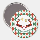 2 kerstavond schokkende stijl magneet (Voorkant / Achterkant)