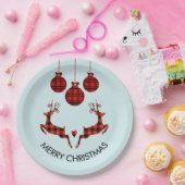 2 kerstavond schokkende stijl papieren bordje (Feest)