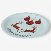 2 kerstavond schokkende stijl papieren bordje (Gekanteld)