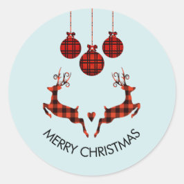 2 kerstavond schokkende stijl ronde sticker