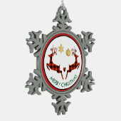 2 kerstavond schokkende stijl tin sneeuwvlok ornament (Links)