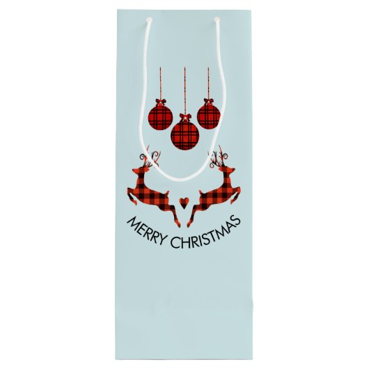 2 kerstavond schokkende stijl wijn cadeautas (Achterkant)