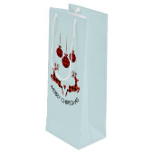 2 kerstavond schokkende stijl wijn cadeautas (Achterkant Gekanteld)