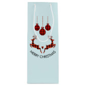 2 kerstavond schokkende stijl wijn cadeautas (Voorkant)