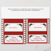 2 kerstfeestdag Holly Snoep Bar Wrappers Flyer (Voorkant)