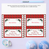 2 kerstfeestdag Holly Snoep Bar Wrappers Flyer (Enkel)