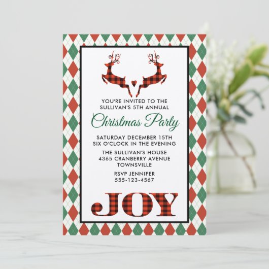 2 kerstfeestdag uitgenodigd voor het Jumping-kerst Kaart (Staand voorkant)