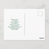 2 Kerstherten Springend Rustieke Stijl Dank Je Briefkaart (Achterkant)