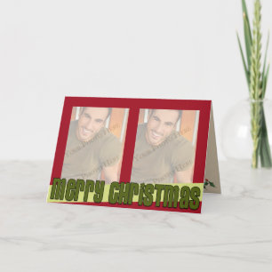 2 kerstkaarten voor foto's feestdagen kaart