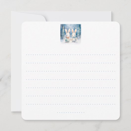 2 kerstkonijntjes kaart (Achterkant)