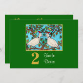 2 Kerstmis van de Douane van de Liefde van de Feestdagenkaart (Voorkant / Achterkant)