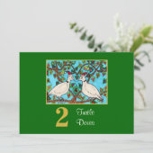 2 Kerstmis van de Douane van de Liefde van de Feestdagenkaart (Staand voorkant)