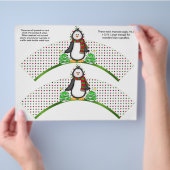 2 kerstpinguïn - Aangepaste Cupcake Wrappers Flyer (Hand)