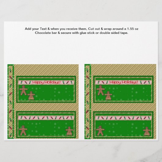 2 kerstvakantie aangepaste snoepjes verpakkingen flyer (Voorkant)
