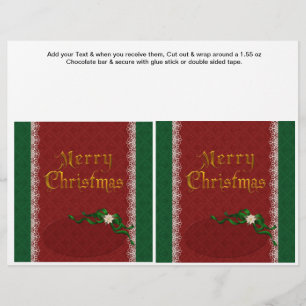 2 kerstvakantie aangepaste verpakkingen voor choco flyer