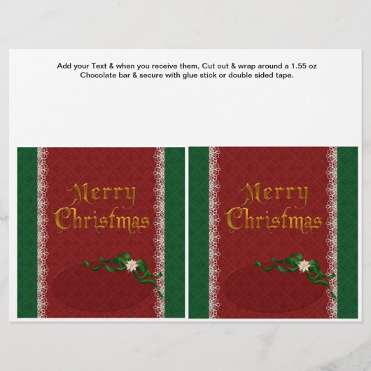 2 kerstvakantie aangepaste verpakkingen voor choco flyer (Voorkant)