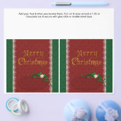 2 kerstvakantie aangepaste verpakkingen voor choco flyer (Enkel)