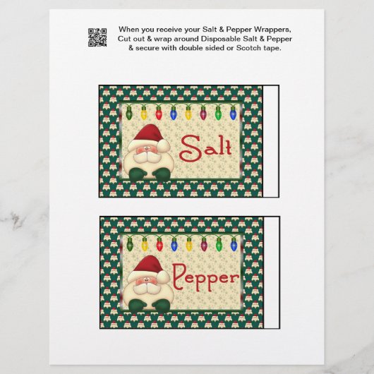 2 kerstzout en pepper Shaker Wrappers Flyer (Voorkant)