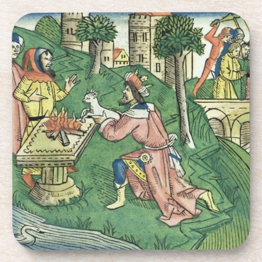 2 Kings 16 9-16 De bevolking van Damascus wordt me Drankjes Onderzetter (Voorkant)