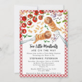 2 kleine gehaktballetjes zijn op weg naar tweeling kaart (Voorkant)