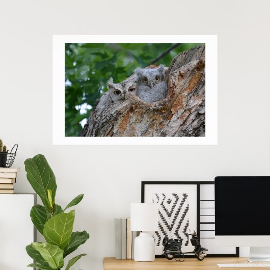 2 kleine lubelvogels poster (Thuiskantoor)