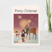 2 Kleine meid met de oorspronkelijke hert ©️ TRFor Kaart (Voorkant)