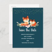 2 Kleine rode koeien opslaan Datum Uitnodiging Briefkaart (Voorkant / Achterkant)