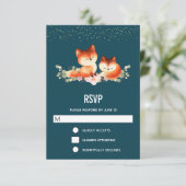 2 Kleine rode koeien RSVP Kaartje (Staand voorkant)