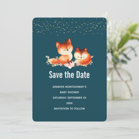 2 Kleine rode koeien Save The Date (Staand voorkant)