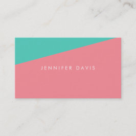 2 KLEUR | AQUA + SALMON | VISITEKAARTJE