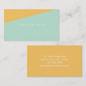 2 KLEUR | BLEEK SUNFLOWER + SEAFOAM | VISITEKAARTJ VISITEKAARTJE (Voorkant / Achterkant)