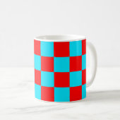 2 Kleur Geruit Vierkant Patroon Koffiemok (Voorkant rechts)