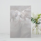 2 Knuffelende Otters Natuurfotografie Briefpapier (Staand voorkant)