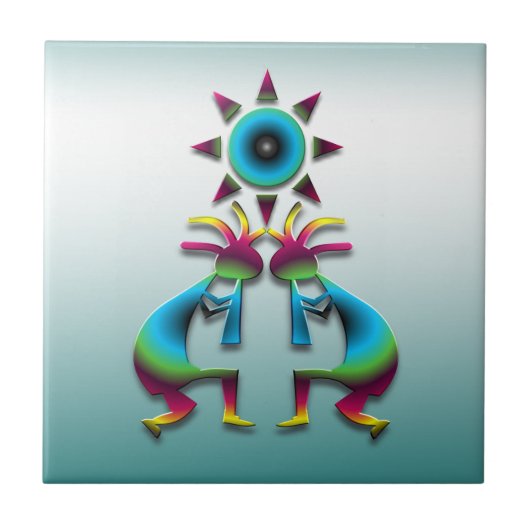 2 Kokopelli #41 Tegeltje (Voorkant)