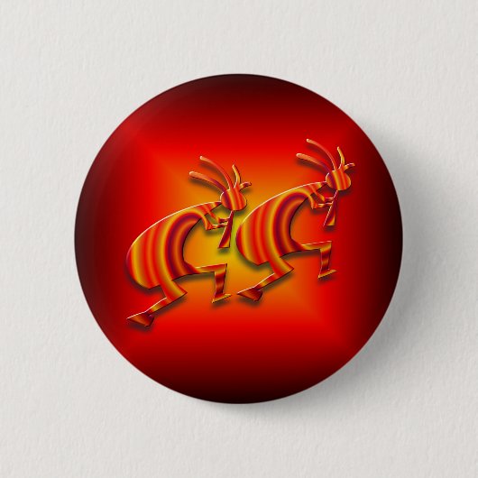 2 Kokopelli #73 Ronde Button 5,7 Cm (Voorkant)