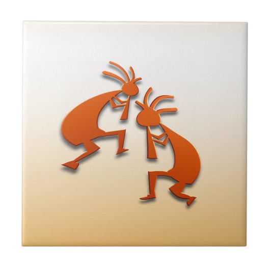 2 Kokopelli #82 Tegeltje (Voorkant)