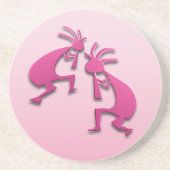 2 Kokopelli #84 Zandsteen Onderzetter (Voorkant)