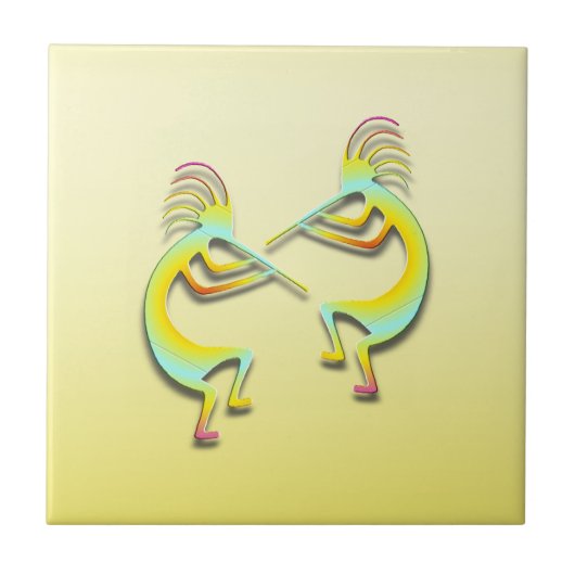 2 Kokopelli #86 Tegeltje (Voorkant)
