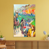 2 Koningen 25 Juda gevangen genomen naar Babylon C Canvas Afdruk (Insitu (Woonkamer))