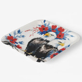 2 koninklijke Amerikaanse zeearenden die op een ta Papieren Bordje (Gebogen)